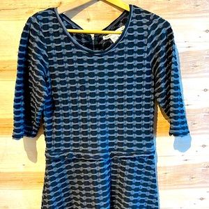 3/4 sleeve A-line dress.